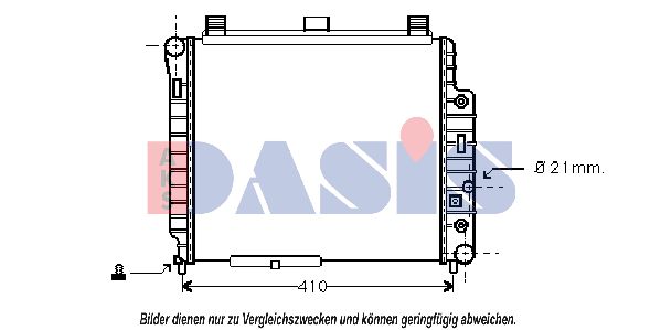 AKS DASIS Jäähdytin,moottorin jäähdytys 121010N